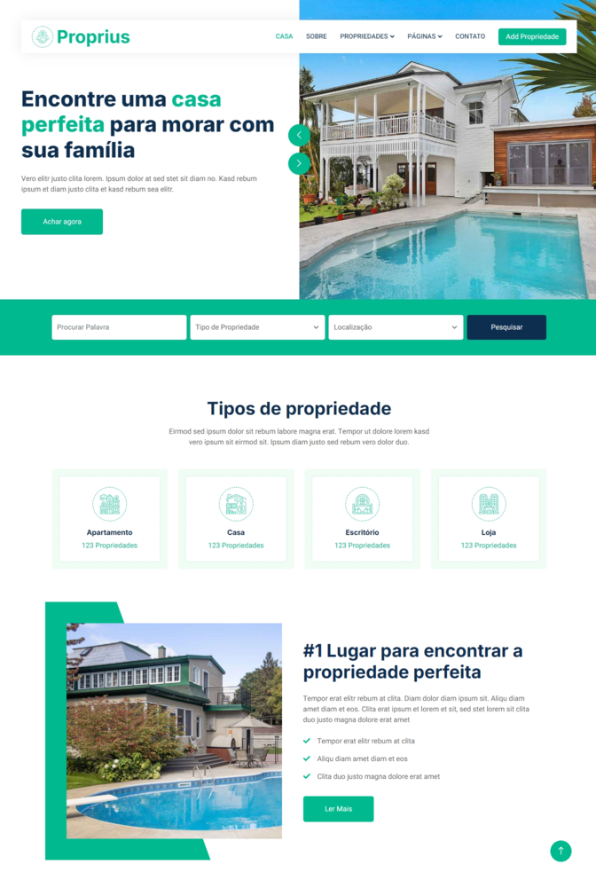Site imobiliário Proprius